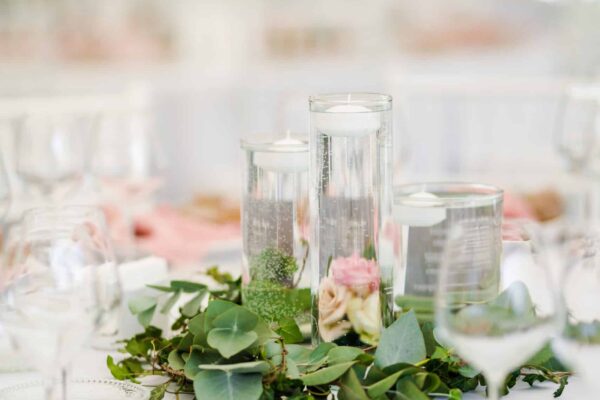 Luxury wedding table decoration in pink and white. Special event Luxury wedding table decoration in pink and white. Special event