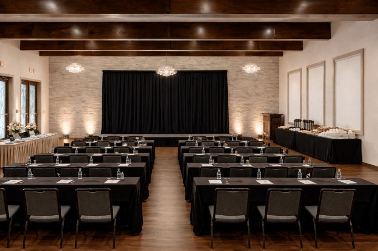 Business event dining and service setup at The Kalla